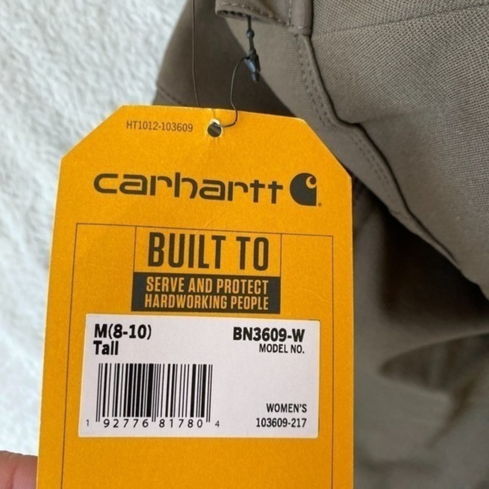 Carhartt Force Utility Leggings Women Size MT Green Fitted Flex Zip Pocket NWT - Picture 10 of 13